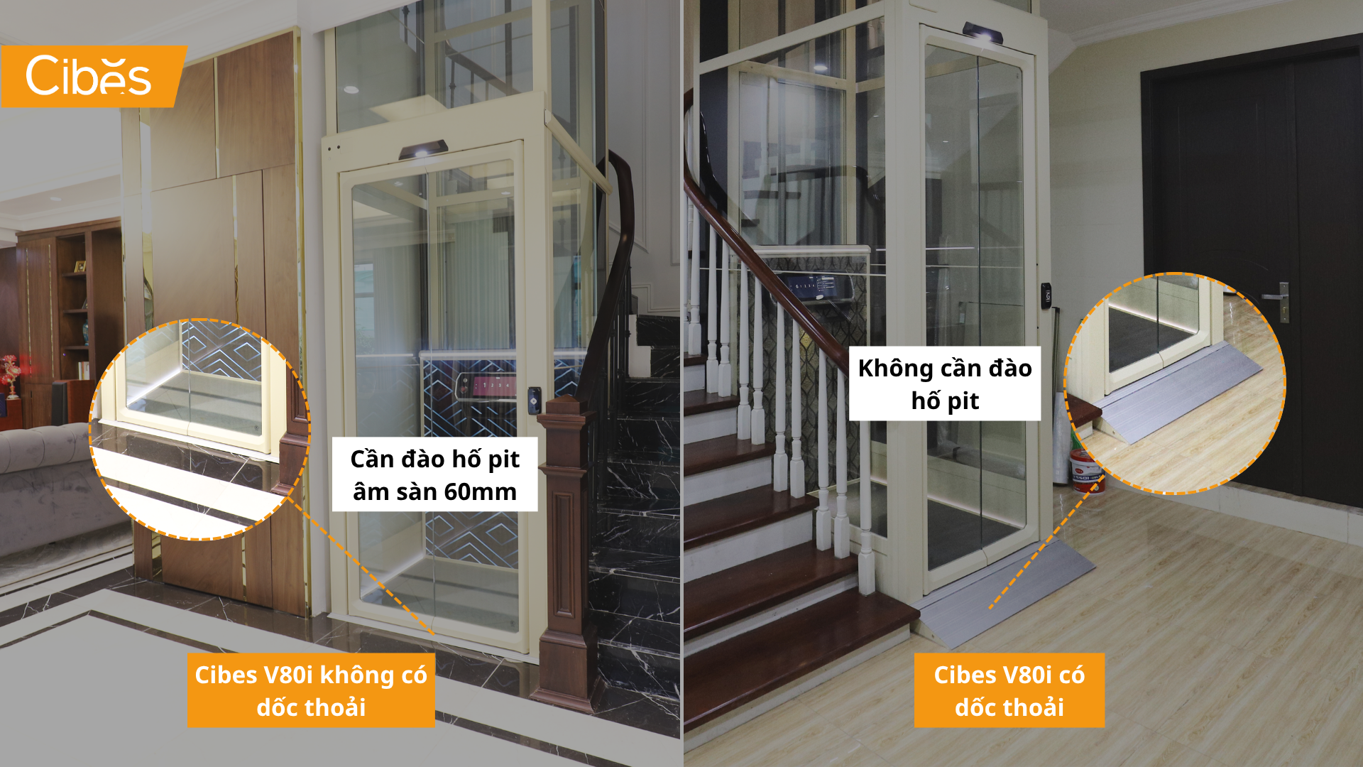 Cibes V80i không yêu cầu hố pit sâu